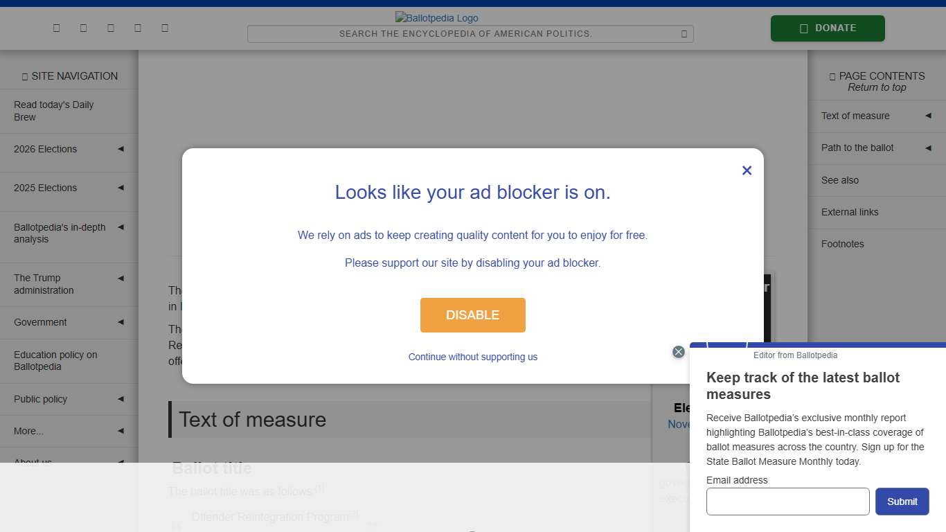 Florida Offender Reintegration Program Initiative (2026) - Ballotpedia